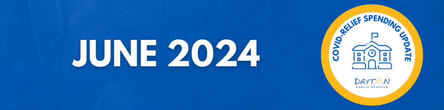 Banner that says June 2024 and contains a COVID-Relief Spending Icon.